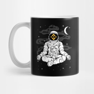 Astronaut Yoga Binance BNB Coin To The Moon Crypto Token Cryptocurrency Blockchain Wallet Birthday Gift For Men Women Kids Mug